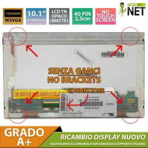 Monitor Schermo LCD da 10,1 pollici per ACER ASPIRE ONE D150-1859 40 pin WSVGA - Foto 1 di 6