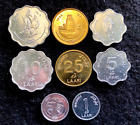 Maldives 4 Coin Sets 1, 5, 10, 25 Laari Unc World Coins