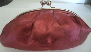 Designer "Chinese Laundry" Red Satin Clutch Bag - Picture 1 of 3