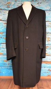 Hart Schaffner Marx Men's Overcoat Size Medium Cashmere Silver Trumpeter Career - Picture 1 of 12
