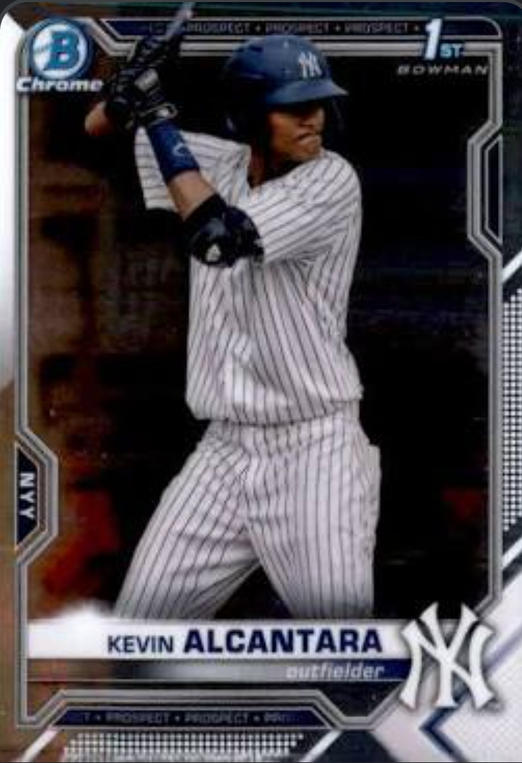 Kevin Alcantara 2021 Bowman Chrome #BCP-97 1st Bowman Prospects New York Yankees