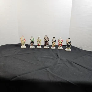 Santas from Around the World Christmas Porcelain Hand Painted Figurines Lot Of 7 - Picture 1 of 18