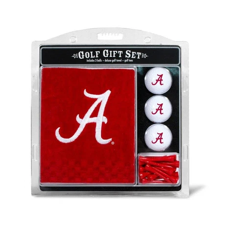 Alabama Crimson Tide Golf Gift Set with Embroidered Towel [NEW] Ball Tee Links Cover