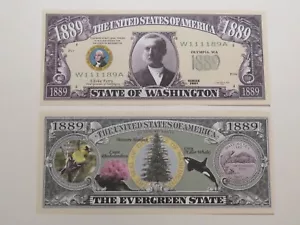 2 Staat Of Washington = Evergreen Staat ~ Ein Million Dollarschein - Bild 1 von 2
