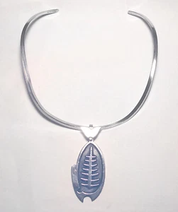 COLLAR Collar TAXCO Esqueleto HUESO DE PESCADO 925 MODERNISTA MEDIADOS DE SIGLO - Imagen 1 de 4
