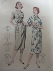 Vintage 50's Butterick 8512 SHEATH SHIRTDRESS Sewing Pattern Women Sz 16.5