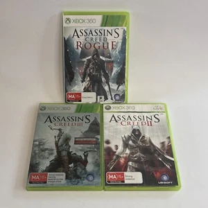 Assassin's Creed 2 3 and Rogue Lot Bundle Xbox 360 II III Rogues - Picture 1 of 10