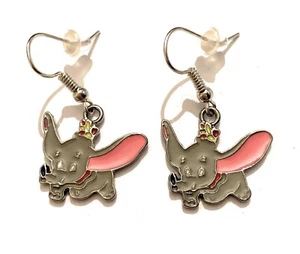 Dumbo Orecchini Pendenti Elefante Volante Metallo Nichel Free Disney Anime - Picture 1 of 2