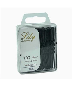 Bellissemo Lily Collection Waved Pins Without Tips Black P530 - Picture 1 of 2