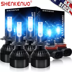 For BMW 323i 2006-2011 328i 2007-2016 - 6X 8000k LED Headlight + Fog Bulbs Combo - Picture 1 of 10
