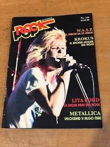 LITA FORD Cover 1985 MEXICAN MAGAZINE Metallica W.A.S.P. - Picture 1 of 2