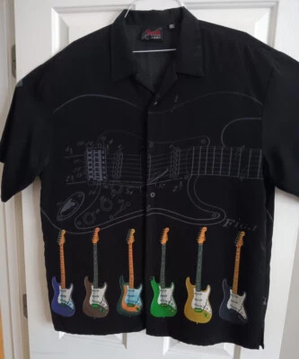 Fender Collection by DaVinci Guitar Print Short Sleeve Shirt - Image 1 of 4