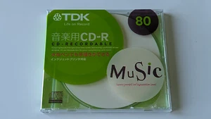 TDK CD-R Audio Music Printable Green 1szt Jewel case CD Japan - Zdjęcie 1 z 2