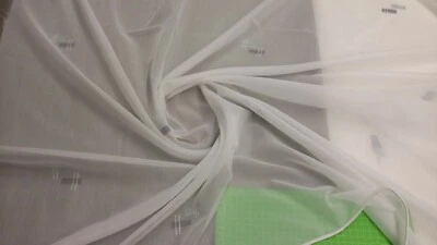 Gardinenstoff 040 Stores 255 cm Creme Gardinen Stoffe Polyester Meterware Nähen - Bild 1 von 4