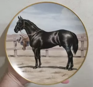 AK Kaiser The Quarter-Horse edles Pferd Sammlungsplatte von Libby Turner 1988 - Bild 1 von 5