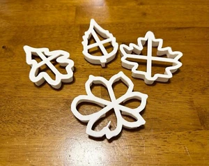 Fall Leaves Bundle set of 4 Cookie Cutters/Stamps/3 inch/Leaves cookie cutter - Picture 1 of 6