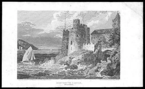1816 - Impresión antigua original DEVON DARTMOUTH CASTLE (276) - Imagen 1 de 1
