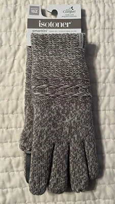 Guantes Isotoner para mujer Eco Comfort Smart Dri EJ1 gris/marfil talla única nuevos con etiquetas  Foto 1 de 3
