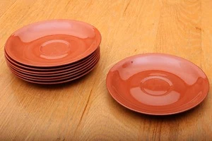 8 platillos Homer Laughlin Suntone 6 1/4" - Imagen 1 de 6