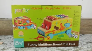 Joyin Multifunctional Pull Bus Toy  Xylophone Shape Sorter 18 Months - Picture 1 of 9
