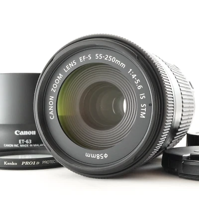 Canon EF-S 55-250mm F4-5.6 IS STM AF ZOOM Lens from Japan #2902 - Image 1 of 4