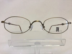 DV 899 Eyeglasses Antique Gold Tortoise Oval Metal Retro looking Hippy NOS - Picture 1 of 5