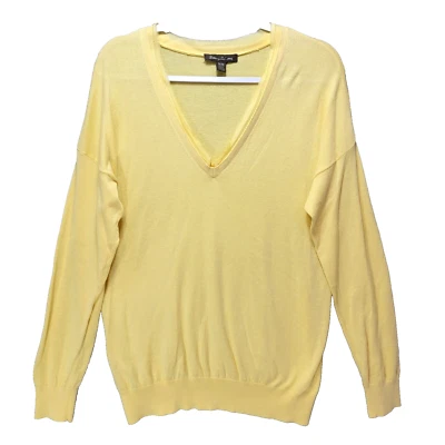 Suéter Tommy Bahama Para Mujer M Cuello en V Profundo Borde de Seda Ligero Elastizado Costero Foto 1 de 4