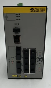 Allied Telesis AT-IE340-12GT-80 8-Port RJ-45 4-port SFP Industrial L3 Switch - Picture 1 of 4