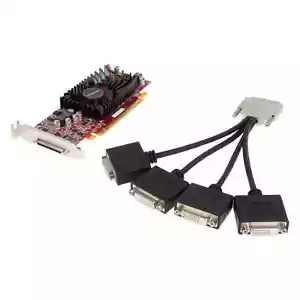 HP Workstation z200 z210 z220 z230 z240 Quad 4 Monitor DVI Video Graphics Card - Picture 1 of 2