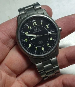 Vintage Meister Anker 50m Quartz Titan 35-36mm 749.531-050 All Titanium Watch - Picture 1 of 7
