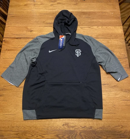 Nike MLB SF Giants Mens 3/4 Sleeve On Field Authentic Hoodie Sz L NKM2-182N Cover