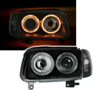 Angel Eyes Scheinwerfer Set für VW Polo 6N2 99- in Klarglas Schwarz + Blinker - Bild 1 von 6