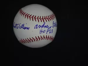 "BOB" ROBERT WILLIAM ANDREW FELLER - FULL NAME SIGNED OMLB BASEBALL - PSA COA - Picture 1 of 8