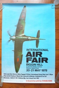1978 Biggin Hill International Air Show Original Aviation Poster R T Fowler VGC - Picture 1 of 5