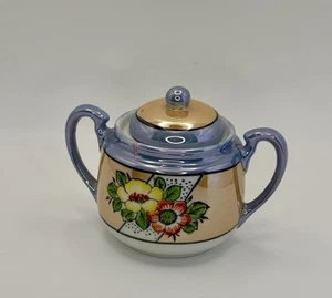 Vintage japanische Hinode Glanzgeschirr Porzellan handbemalt Zuckerdose - Bild 1 von 8