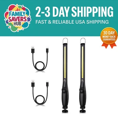 2-Pack 800 Lumen Handheld LED Work Lights – Ultimate Lighting for Repairs & More - Image 1 of 4