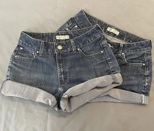LOTE DE 2 De colección. Pantalones Cortos Lee Riders Años 90 Azul Jean Corte Mujer 6 (ajuste 30x1.5) Playa - Imagen 1 de 15
