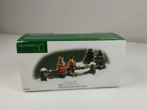 Department 56 Holly Split Rail Fence W/ Children Village Accessories 52723 W/Box - Picture 1 of 11