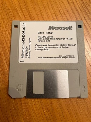Vintage Microsoft MS-DOS 6.22 Upgrade Operating System on 3.5" disks - Image 1 of 2