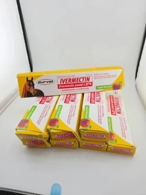 DURVET 8 Pack Authentic Paste Horse Dewormer Apple Flavor Exp Sept 2027