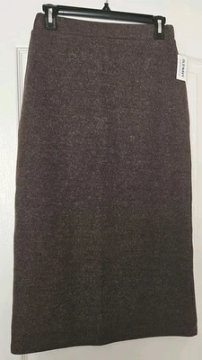 Old Navy Rib Knit Midi Skirt Brown Small Womens NWT 994 - Image 1 of 4
