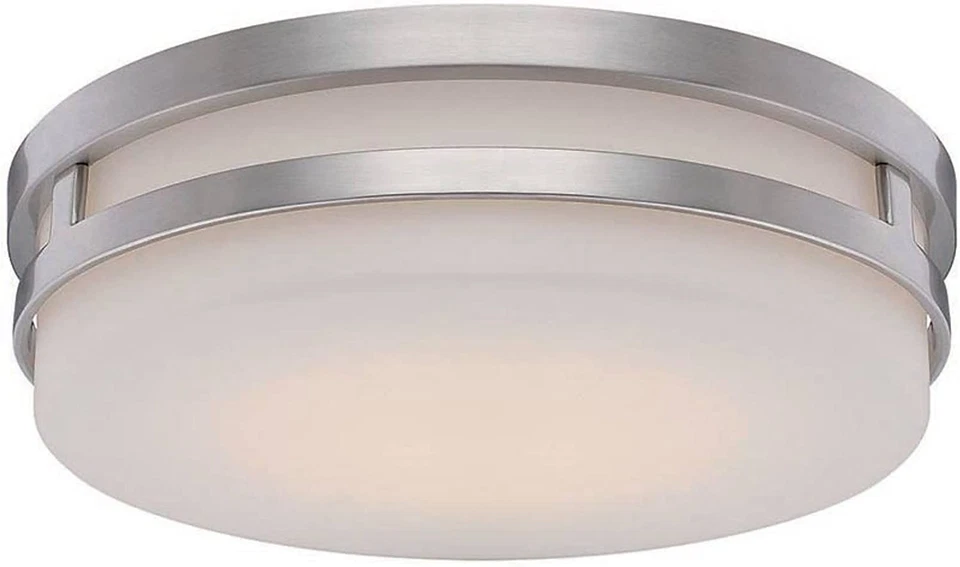 Iluminación WAC FM-4313-BN Níquel Cepillado Vie LED Montaje Al Ras Talla Única 3000K Vidrio Foto 1 de 1