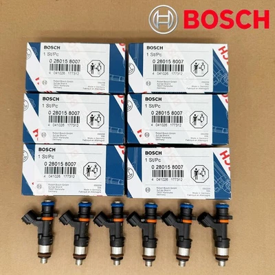 6x BOSCH Fuel Injectors 0280158007 for 2005-2019 Pathfinder Xterra 4.0L V6 New - Image 1 of 4
