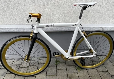 Einzig Singlespeed/Fixie 28" – Flip-Flop Nabe, Weiß/Gold, Glow-Lenker, top! - Bild 1 von 4