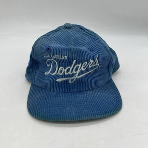 Vintage Los Angeles Dodgers Hat Corduroy Script MLB Baseball Snapback 1980s OSFA - Picture 1 of 6