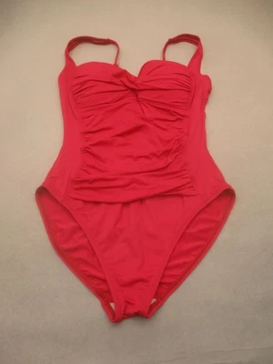La Blanca Size 8 Womens Red Lined Wireless Straps One Piece Beach Swimsuit 10T - Image 1 of 4