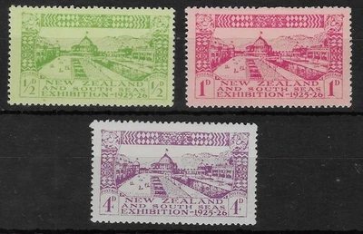 NEW ZEALAND 1925 DUNEDIN EXHIBITION SET (3) LMH.  SG. 463 - 465.    (E979) - Image 1 of 2