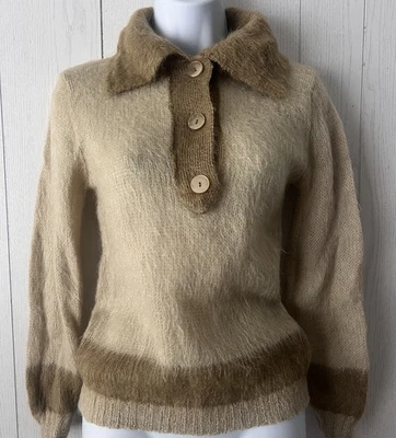 Raro Suéter Guirnalda Mohair Mod Color Block ¡Leer! Agujeros pequeños Foto 1 de 4