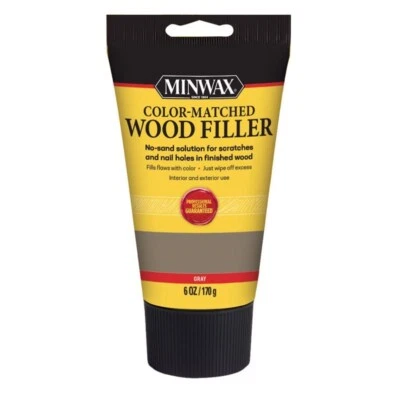 Minwax Gray Wood Filler 6 oz. Repair Scratches Nail Holes Cracks 448550000 NEW! - Image 1 of 2