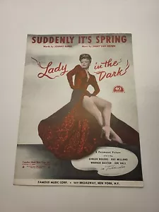 Suddenly It's Spring - Lady In The Dark - 1943- Sheet Music - Picture 1 of 4